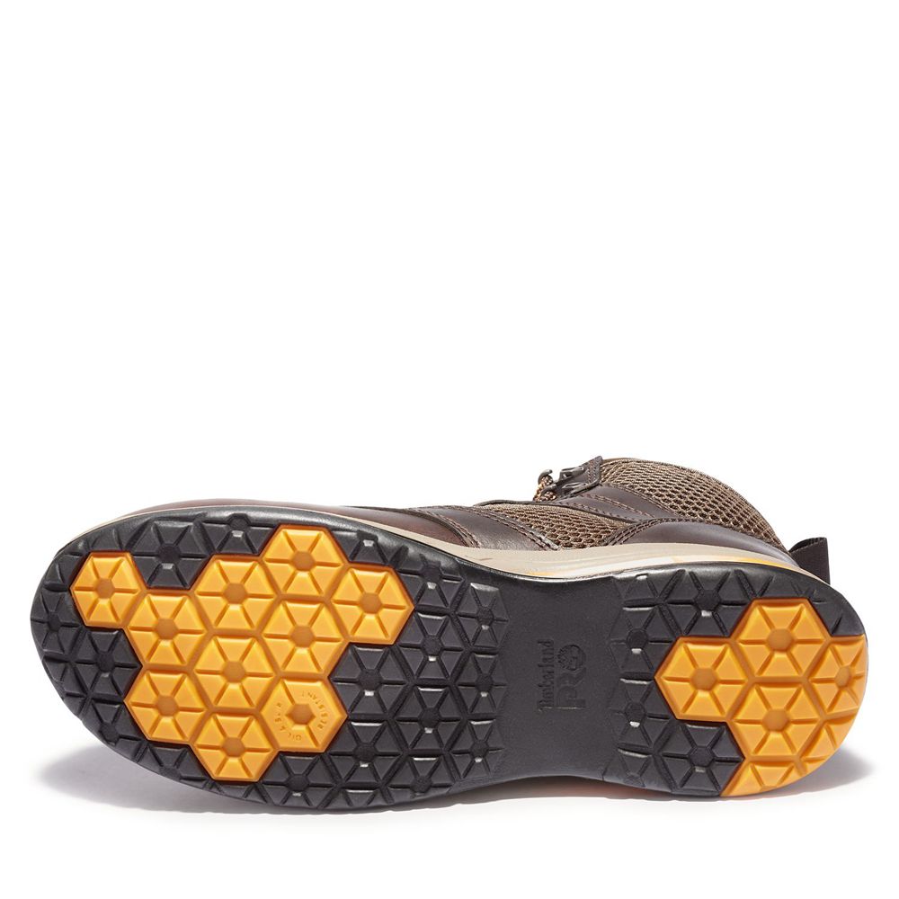 Botas Pro Timberland Hombre Pro Drivetrain Comp Toe Mid Marrones Oscuro - Chile YMQ-786340
